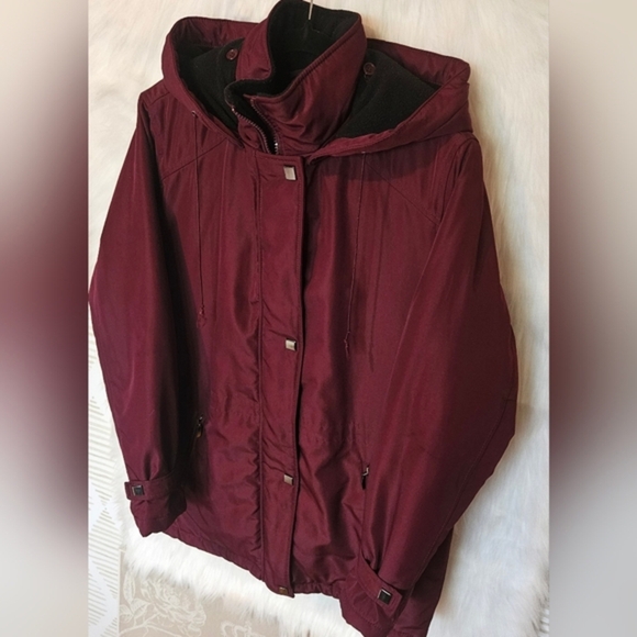 Liz Claiborne Cranberry Romance Luxury Heavyweight Insulated Winter Jacket - Picture 2 of 10